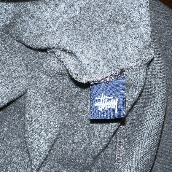 Stussy Vintage Streetwear Dark Gray Hoodie Boys Medium 10 12 Full Zip Hoodie! - Picture 5 of 9
